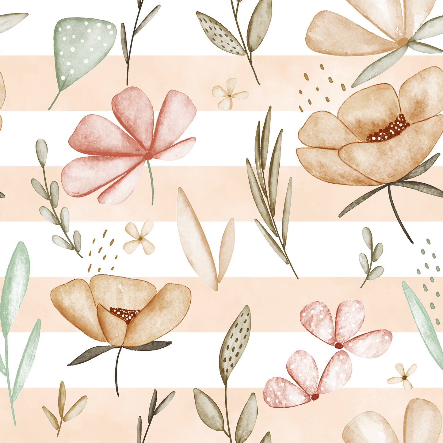 Floral Stripes