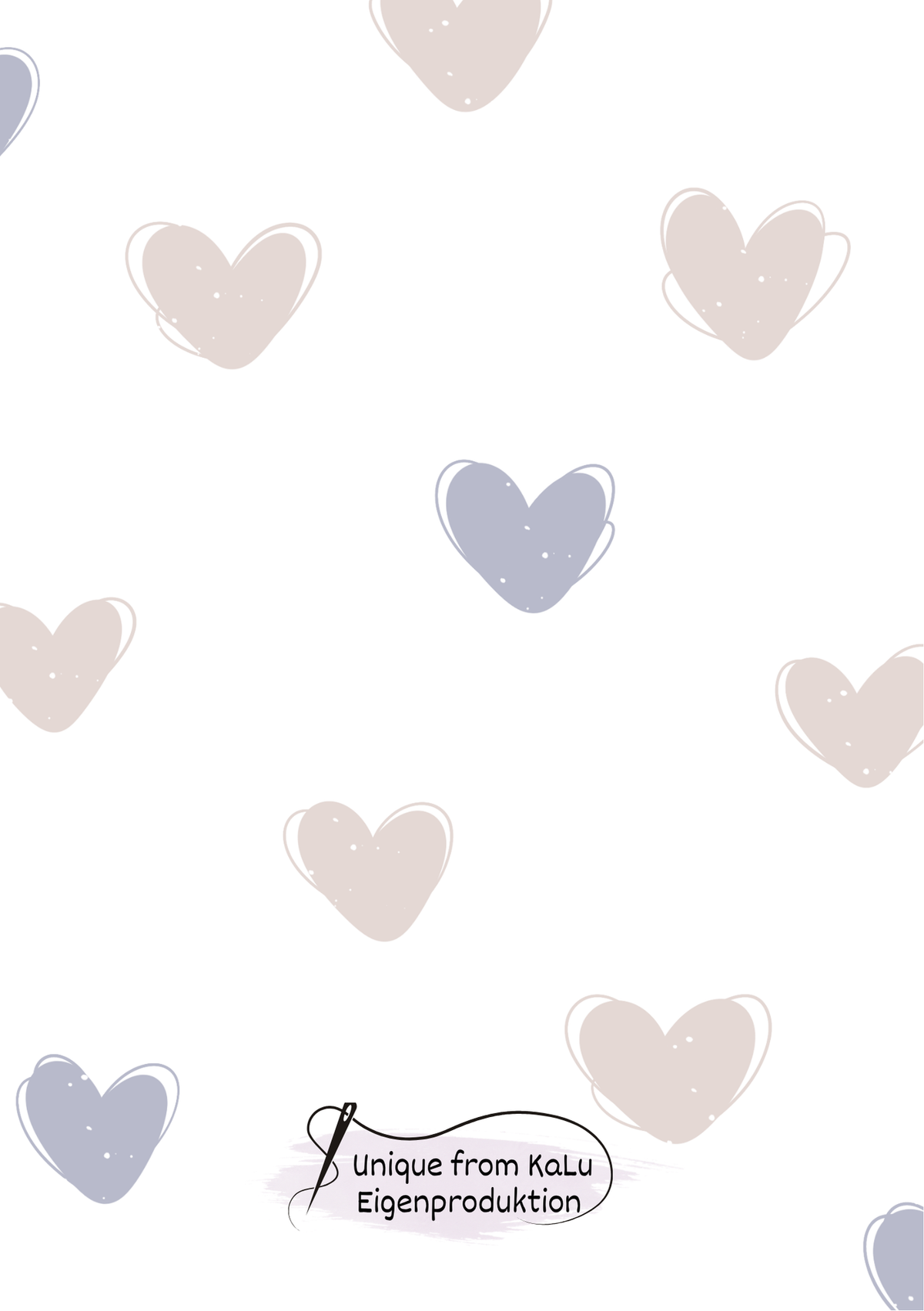 Herze beige/blau