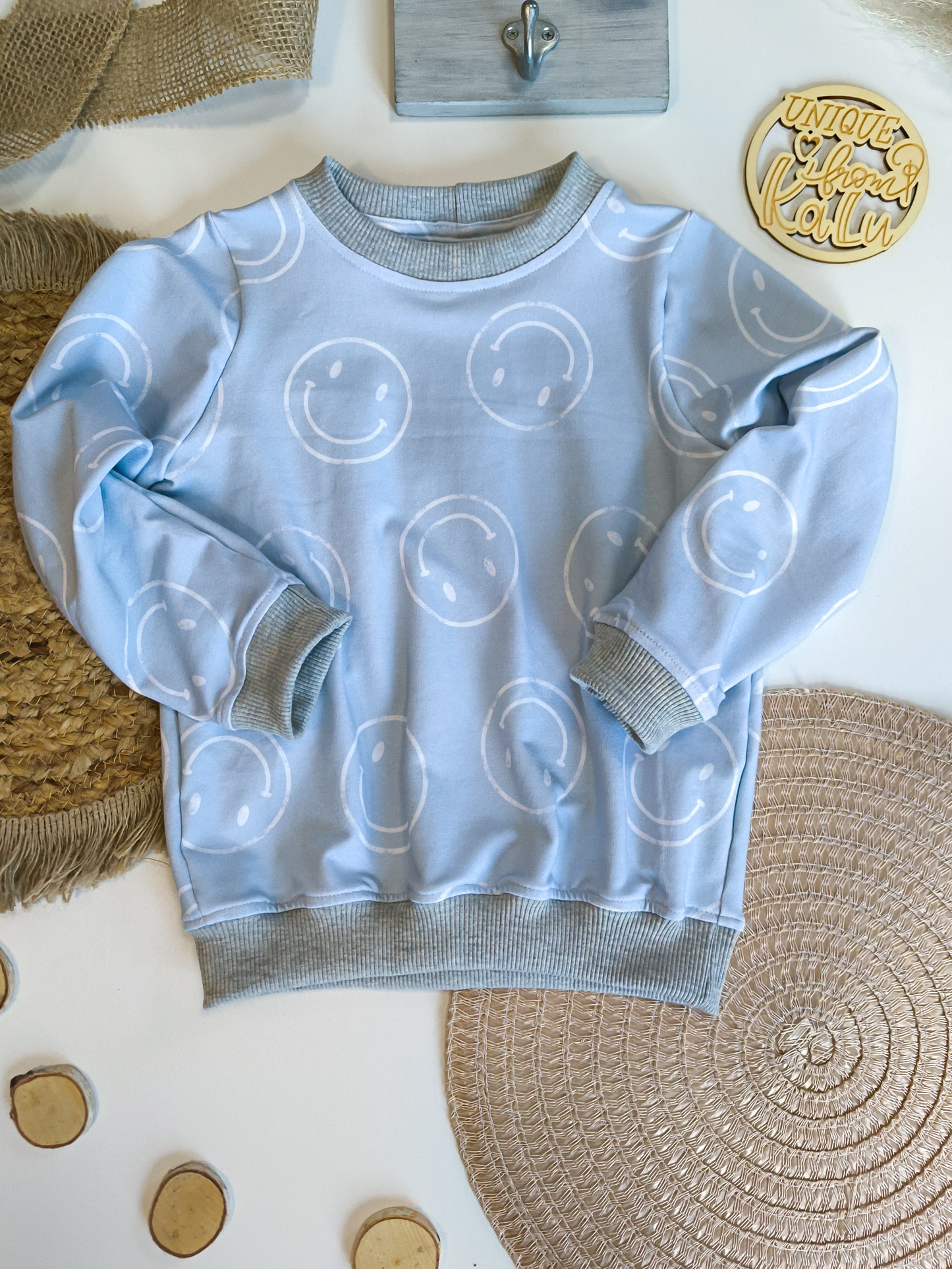 Smiley hellblau