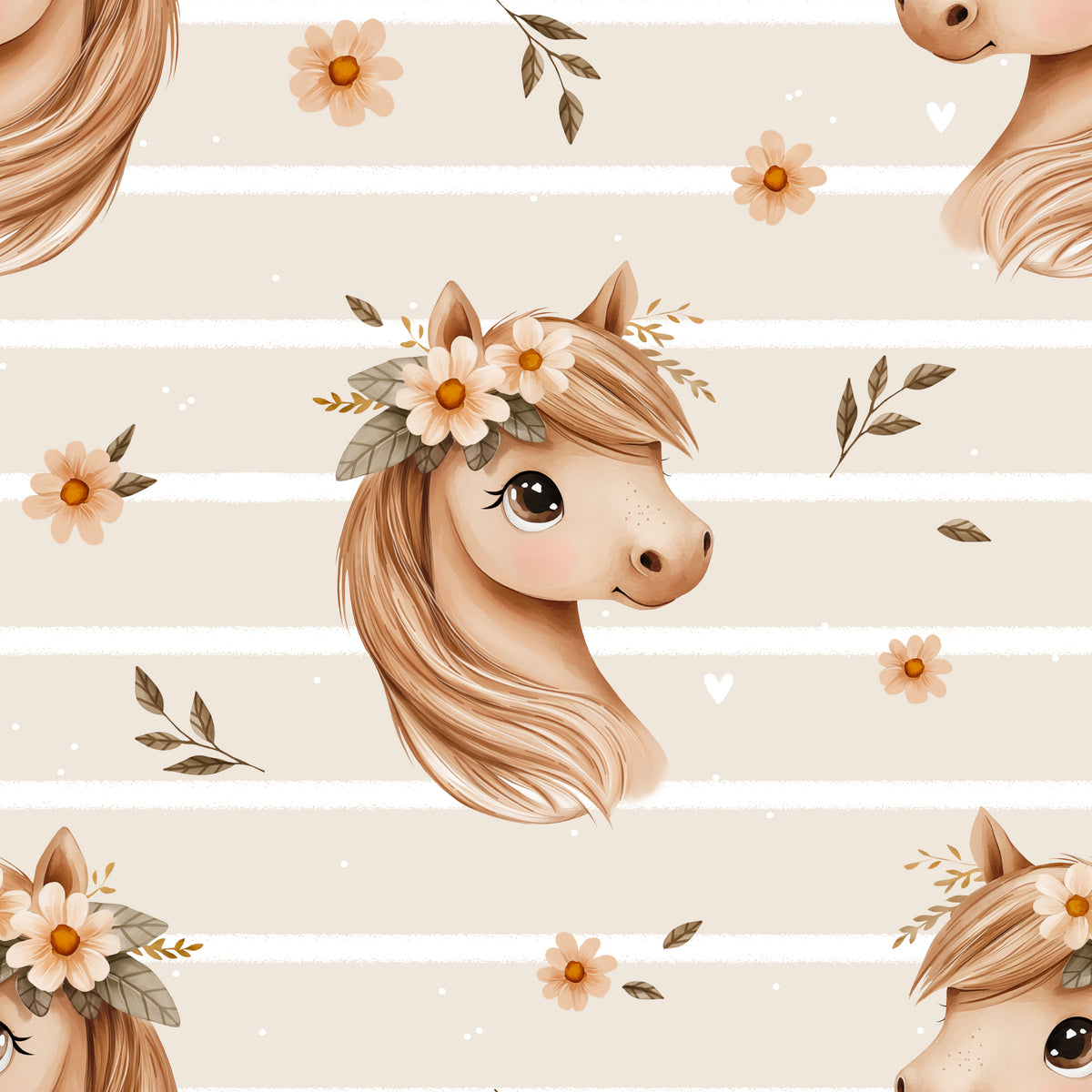Pferd mit Blume 6