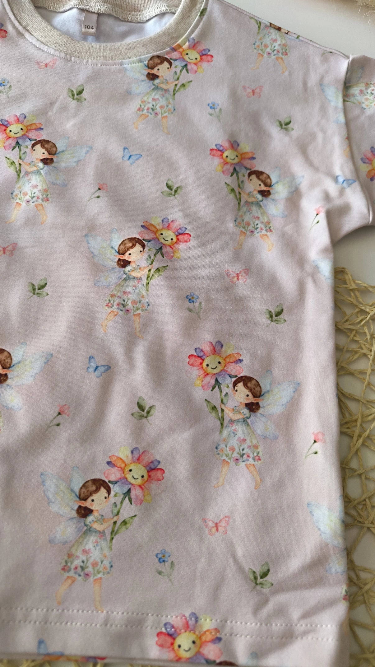 T-Shirt mit Fee und Blume gr.104