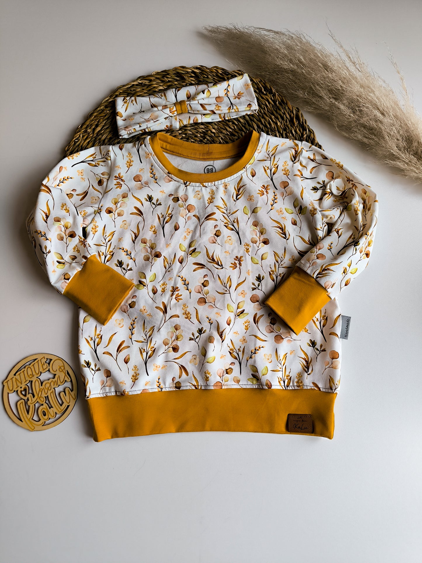 Sweater aus Jersey mit passendem Haarband ab Gr. 56 - 146