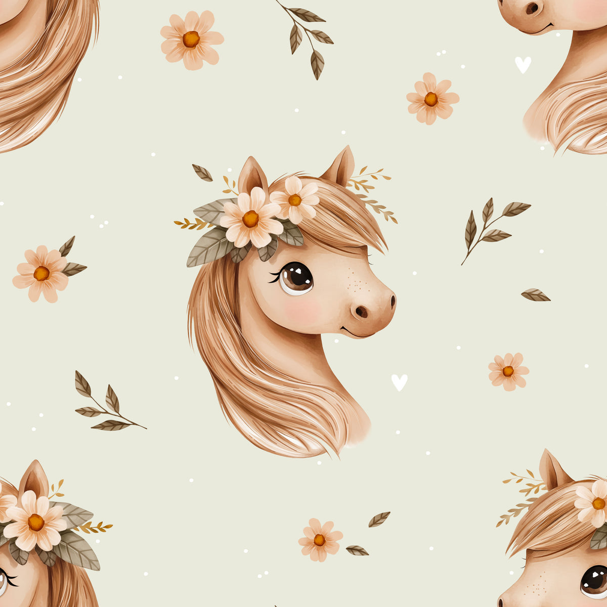 Pferd mit Blume 4
