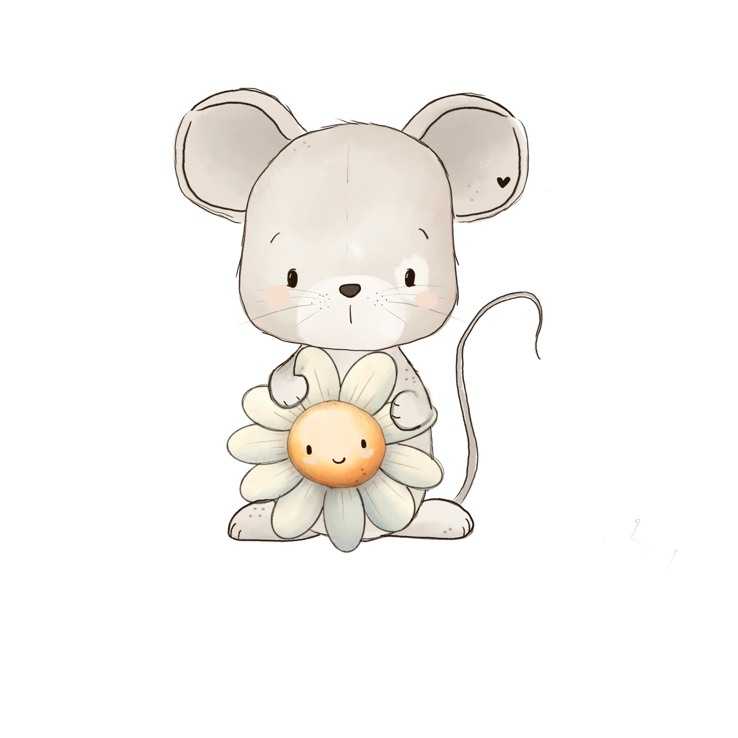 Maus mit Blume