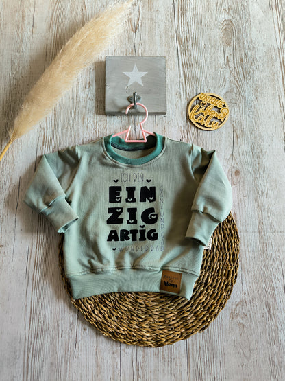Basic Sweater mit passendem Bügelbild ab Gr. 56