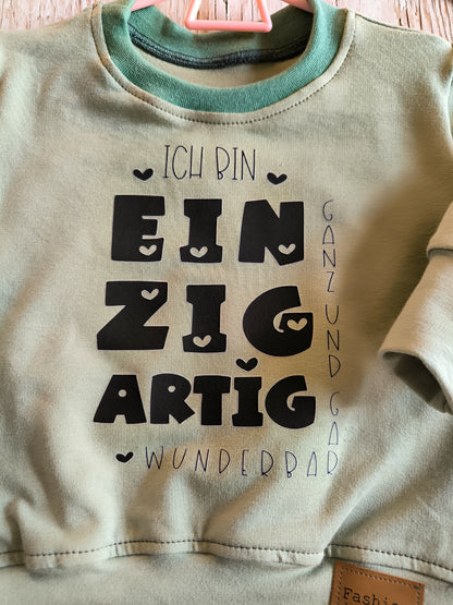 Basic Sweater mit passendem Bügelbild ab Gr. 56