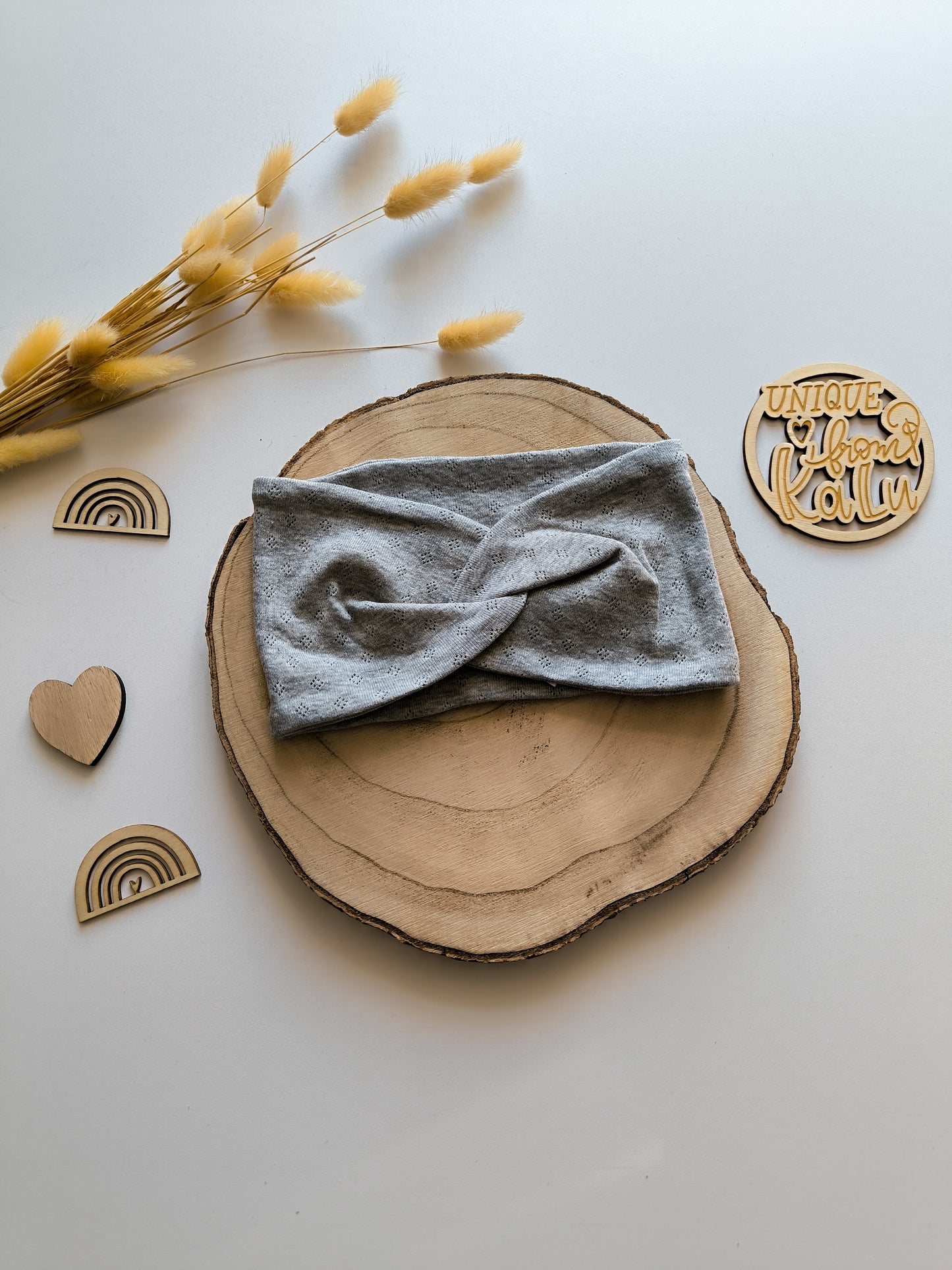 Haarband aus Lochstrickjersey