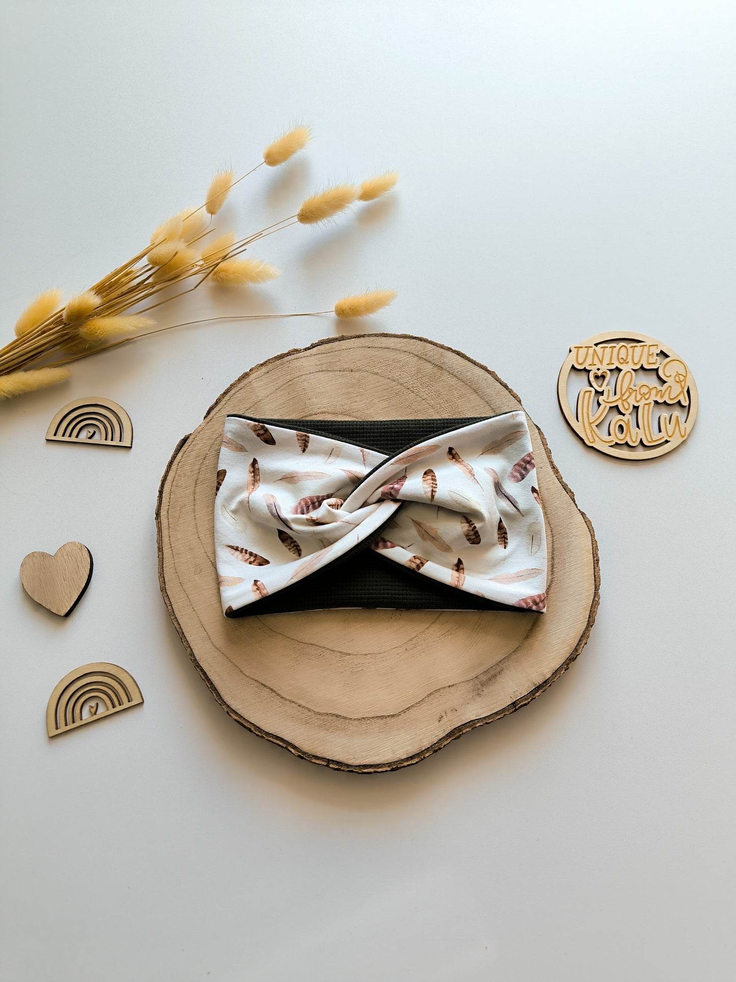 Haarband aus Waffeljersey und Jersey