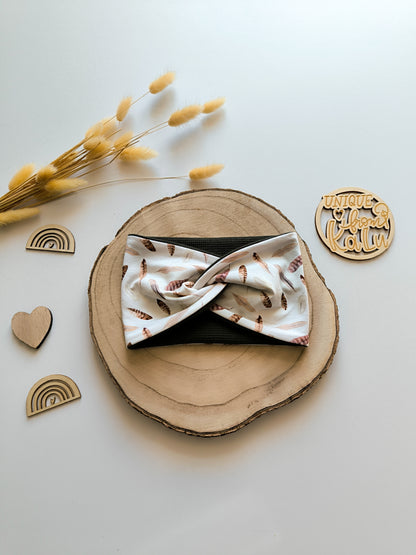 Haarband aus Waffeljersey und Jersey