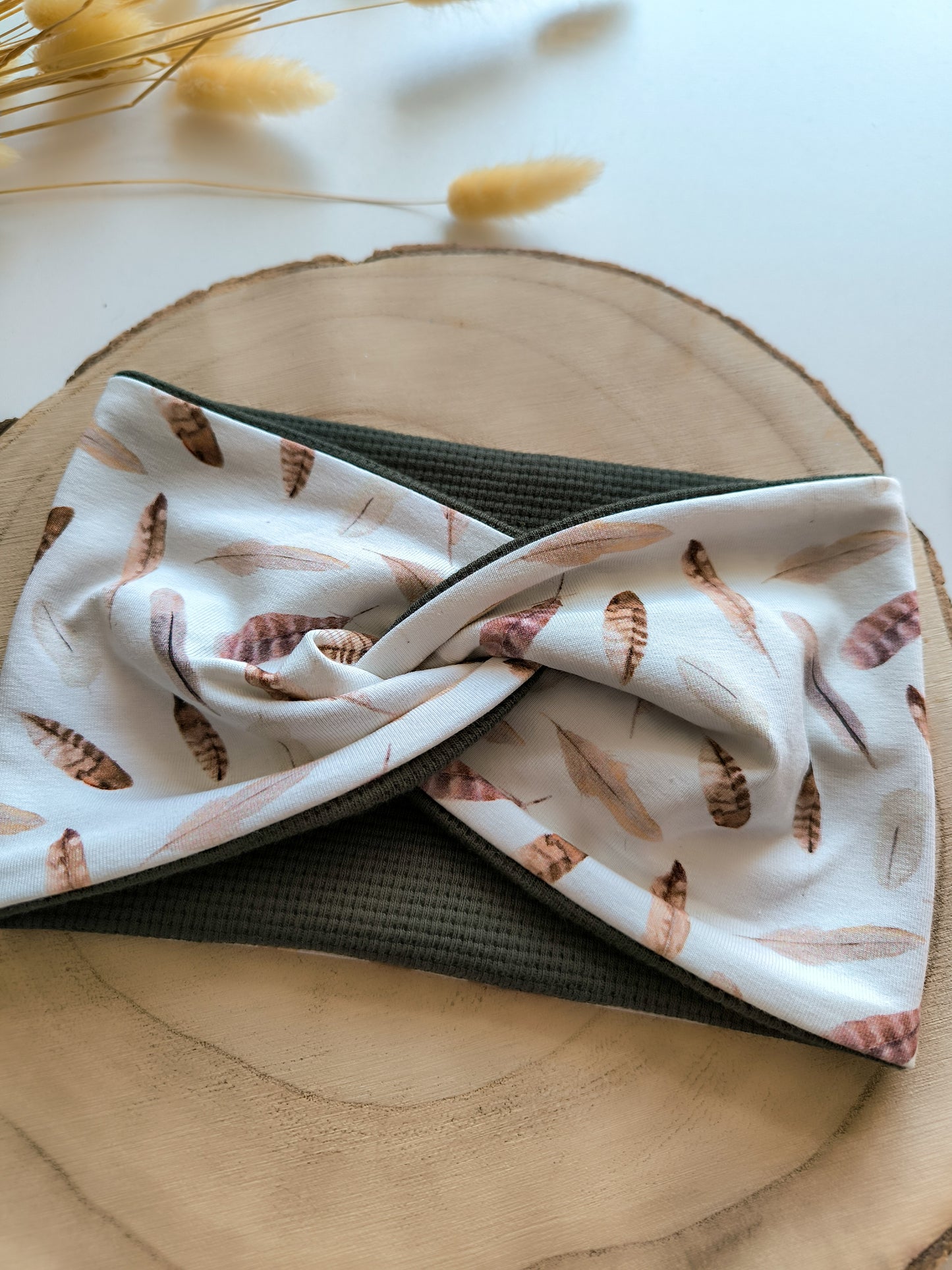 Haarband aus Waffeljersey und Jersey