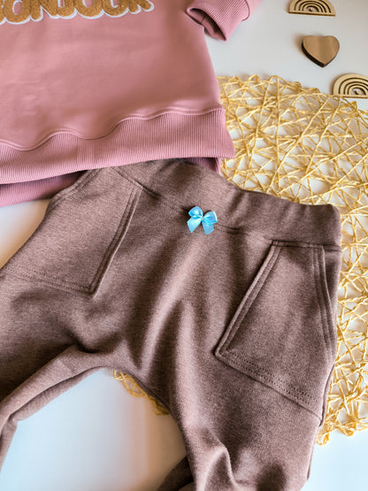 Set Hose und Sweater mit Chenille Patches ab Gr. 56 bis 140