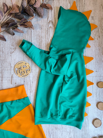 Kinder Dino Outfit – Hoodie & Pumphosen Set gr. 74 - 140