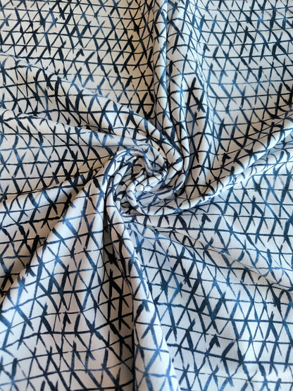 Jersey blaue Kreuze auf weiß