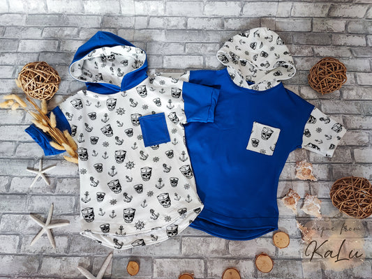 Kurzarm Shirt mit Kapuze ab Gr. 74