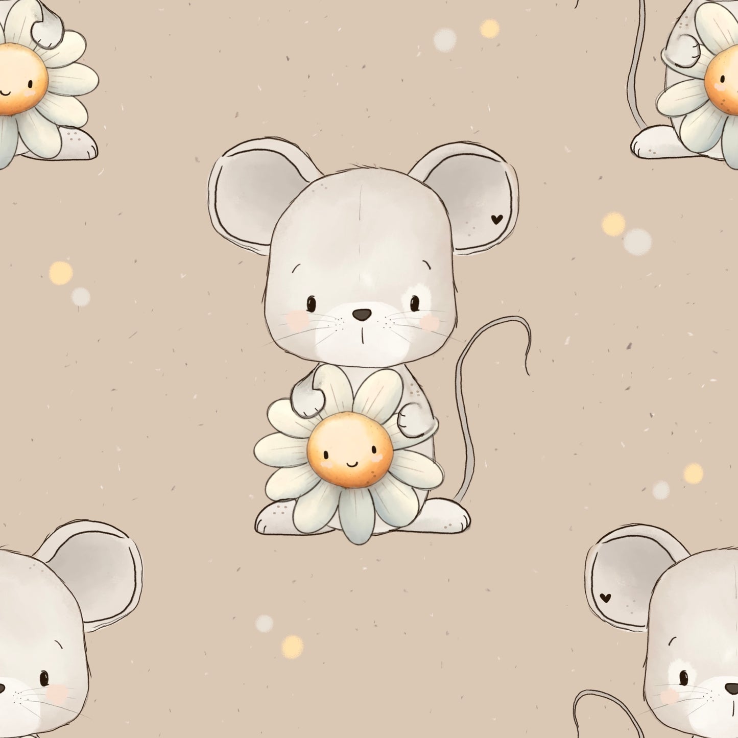 Maus mit Blume
