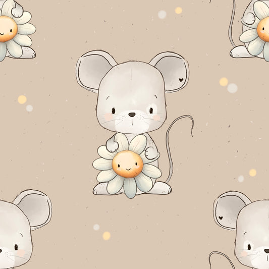 Maus mit Blume