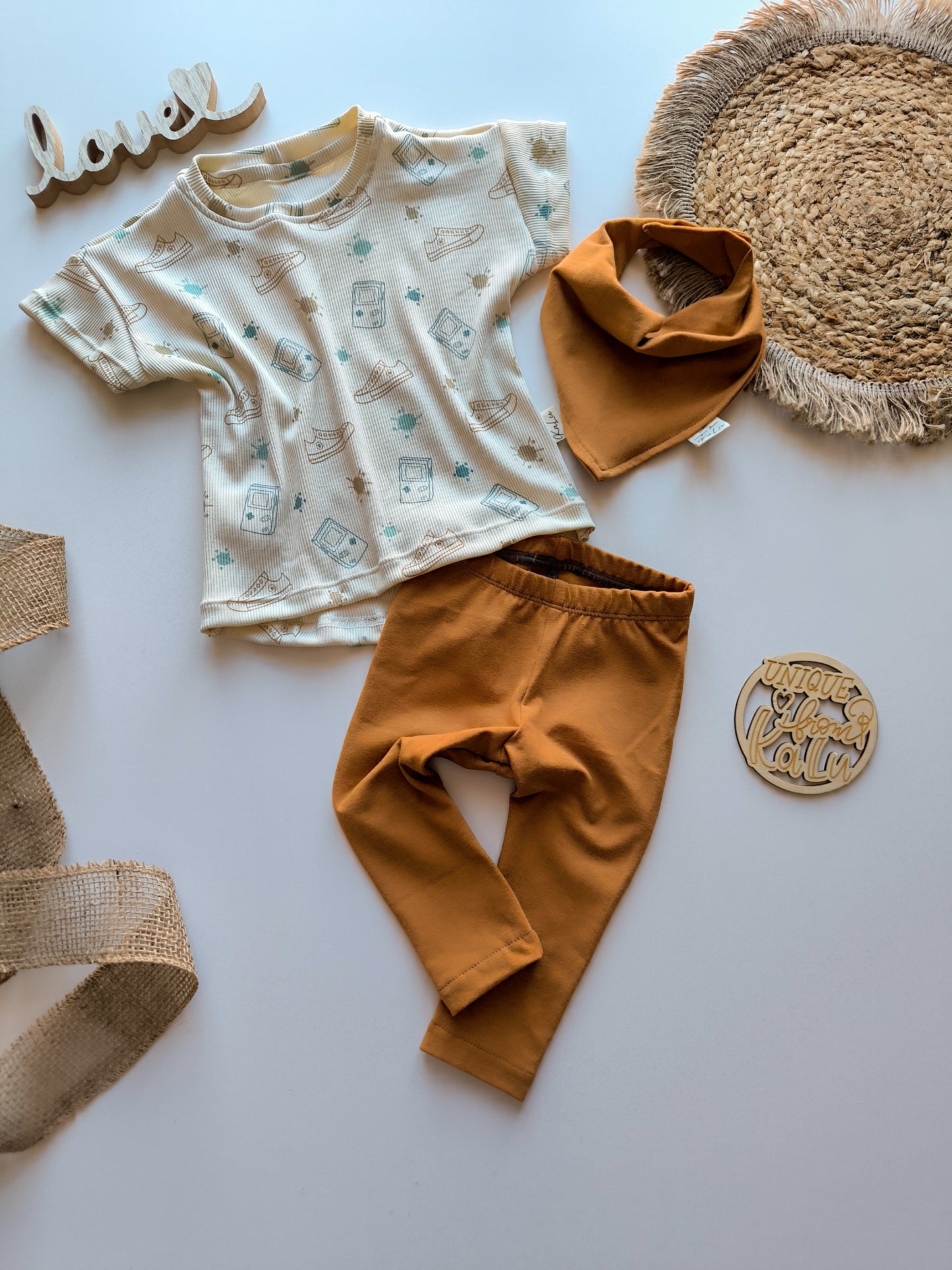 Set kurzes oversize Shirt und Leggings ab Gr. 62 bis 140