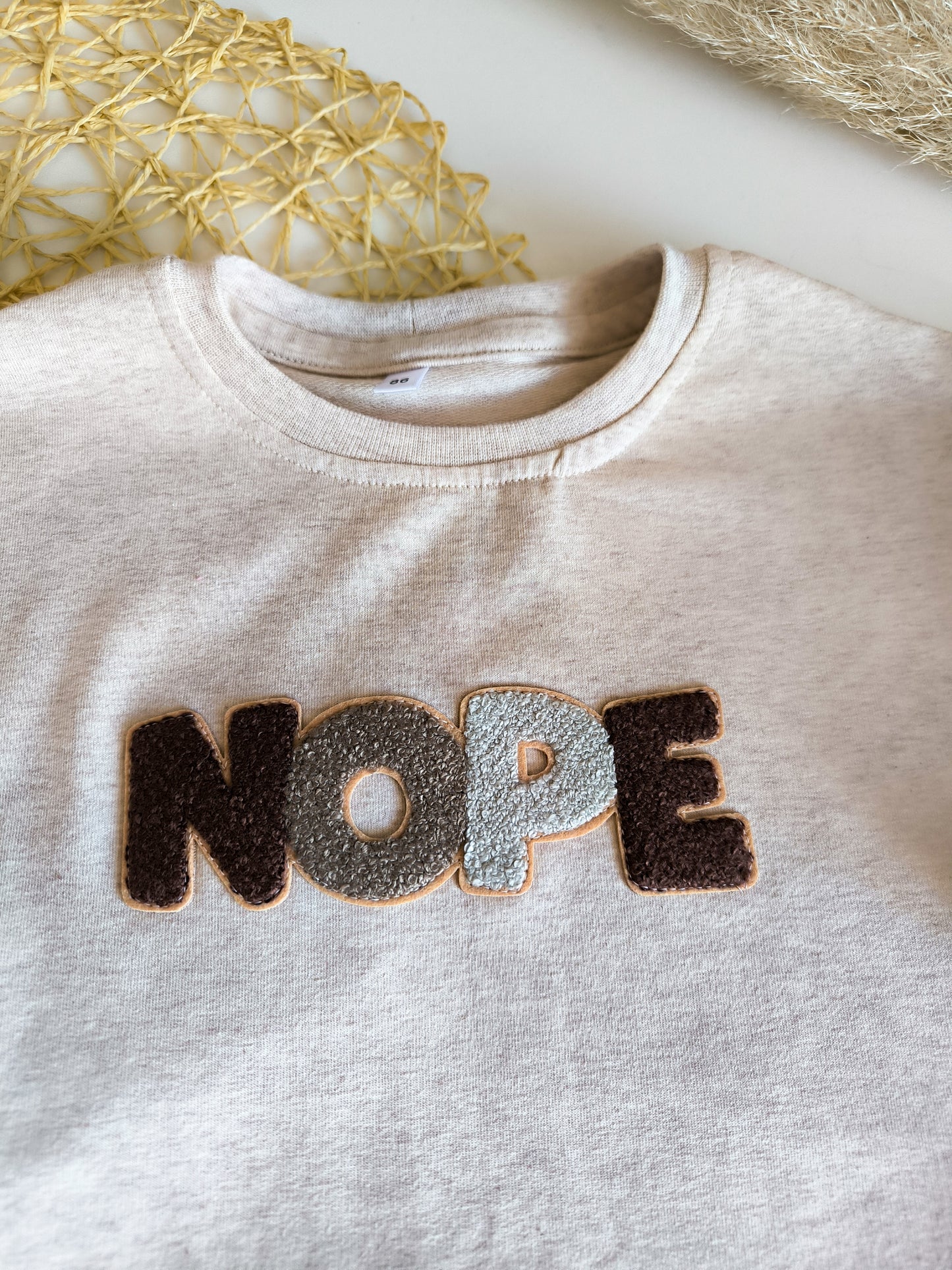 Set Hose und Sweater mit Chenille Patches ab Gr. 56 bis 140