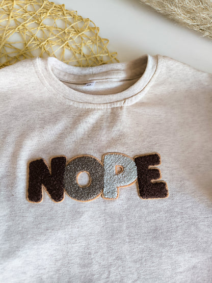 Set Hose und Sweater mit Chenille Patches ab Gr. 56 bis 140