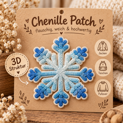 Chenille Patch Schneeflocke