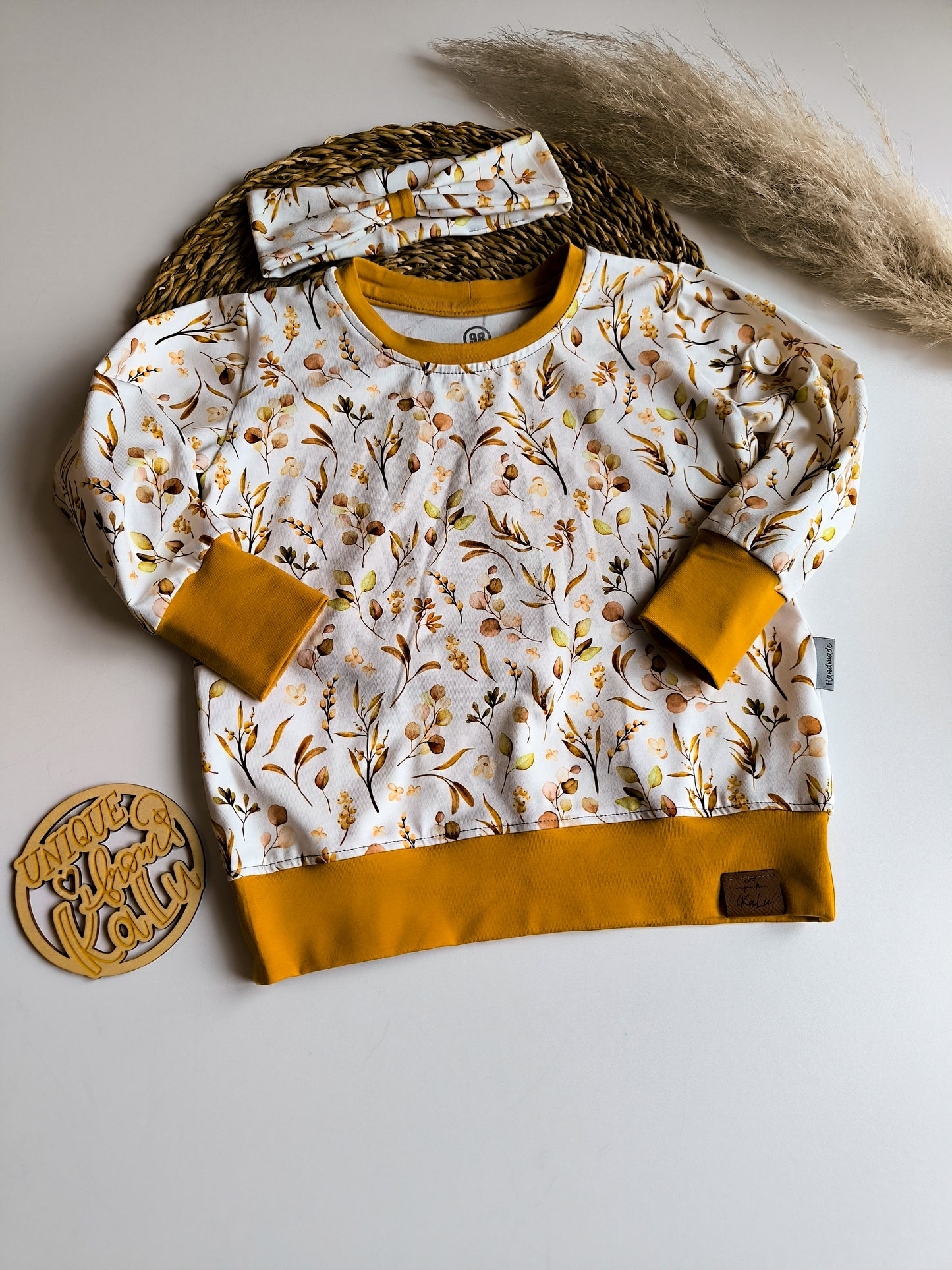 Sweater aus Jersey mit passendem Haarband ab Gr. 56 - 146