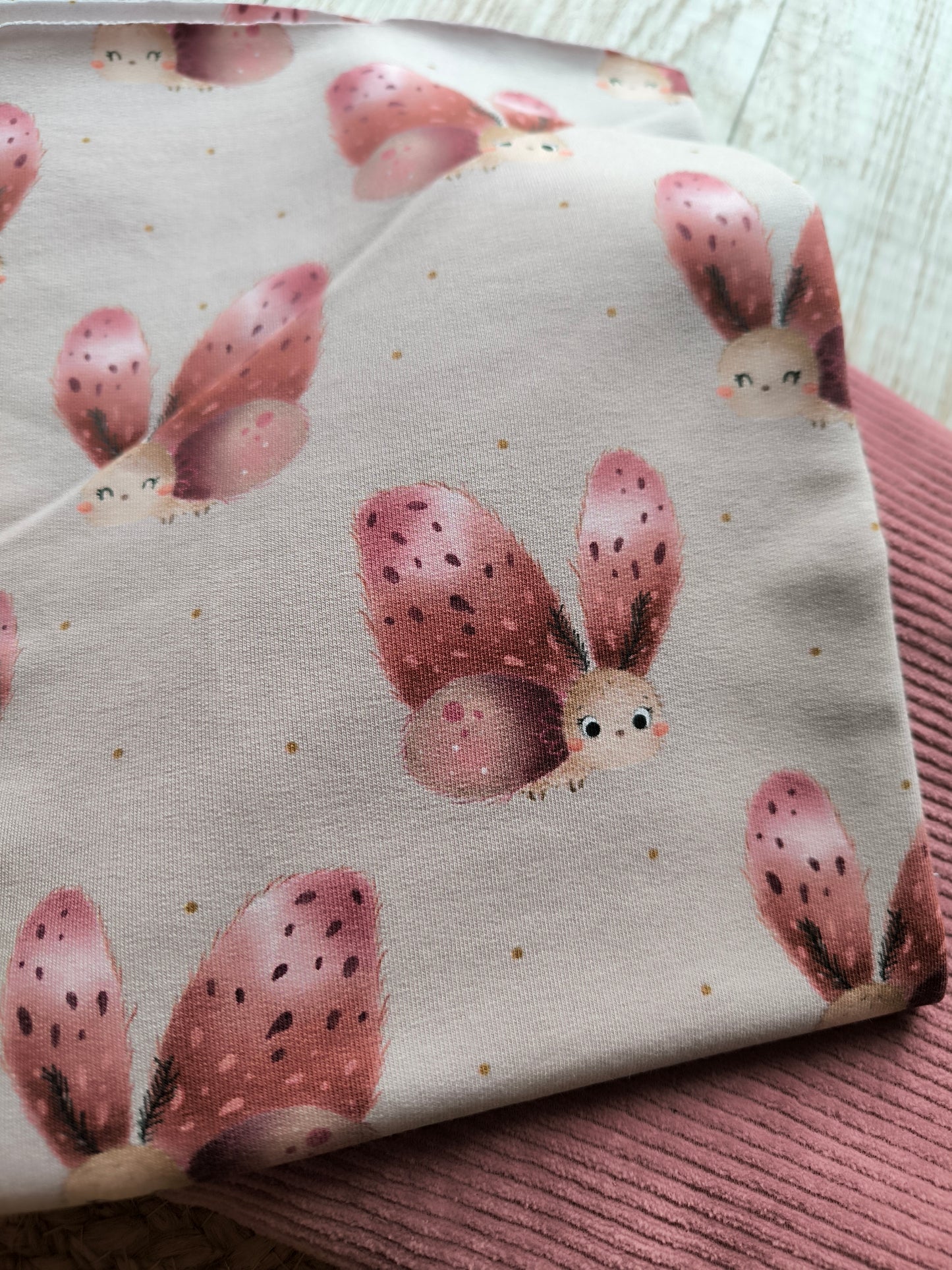 French Terry mit süßen Schmetterlingsmotiven und Kombistoff