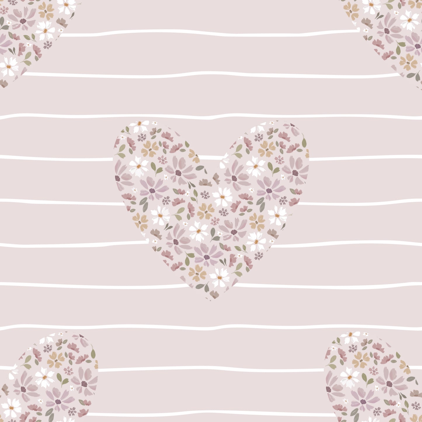 Blumenherz auf Linien