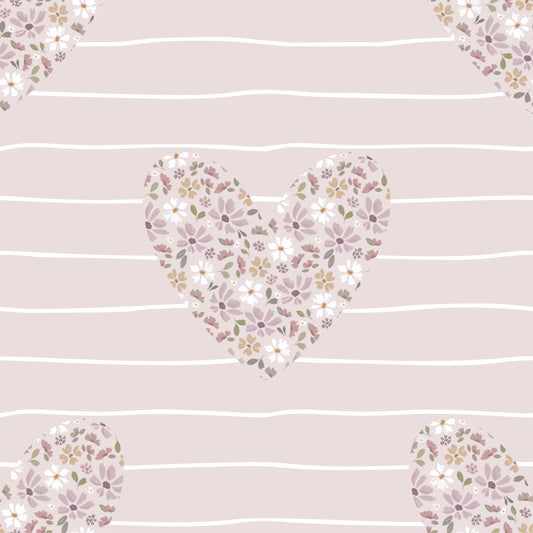 Blumenherz auf Linien