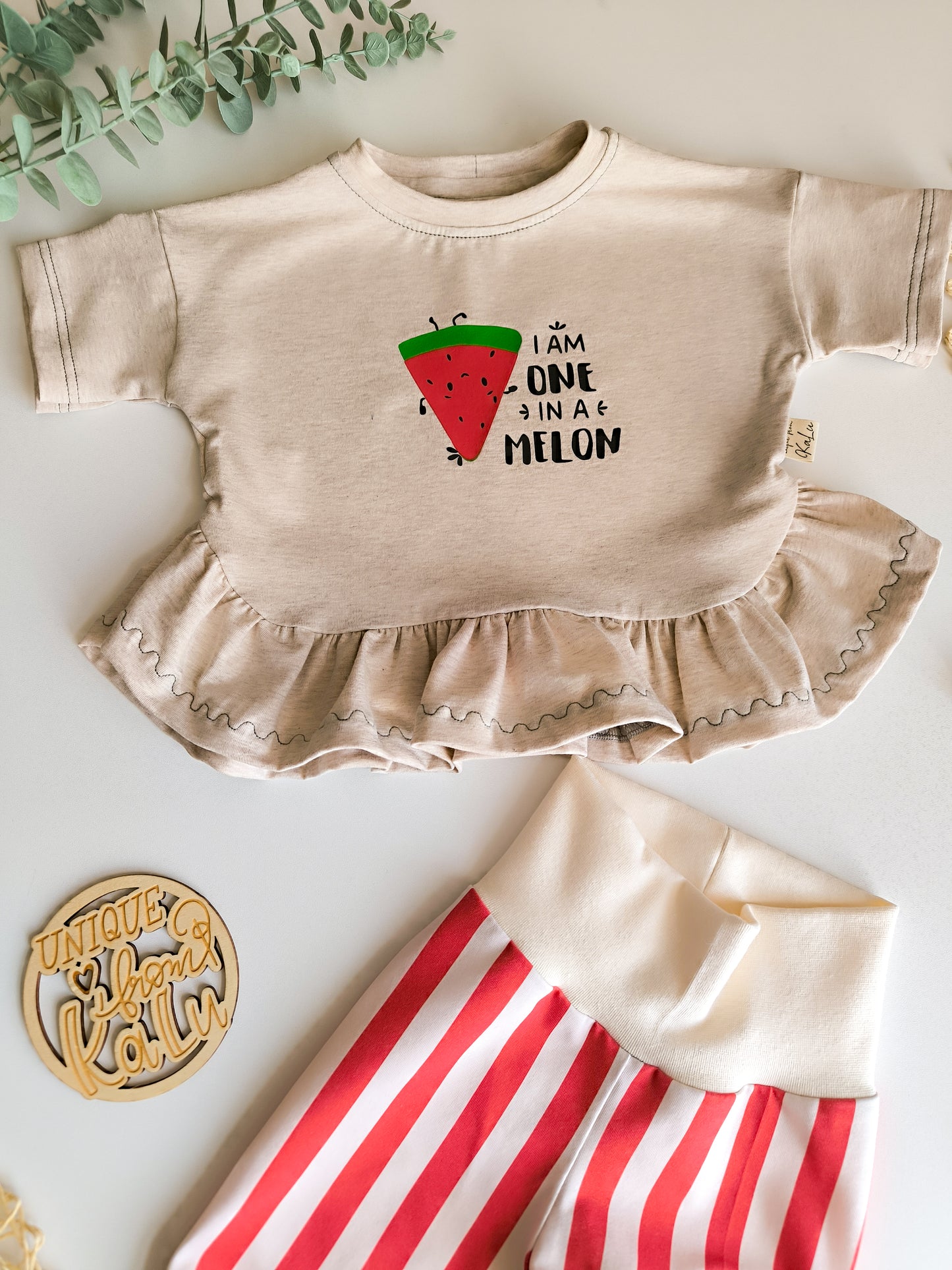 Set aus Volantshirt und Leggings ab Gr. 80