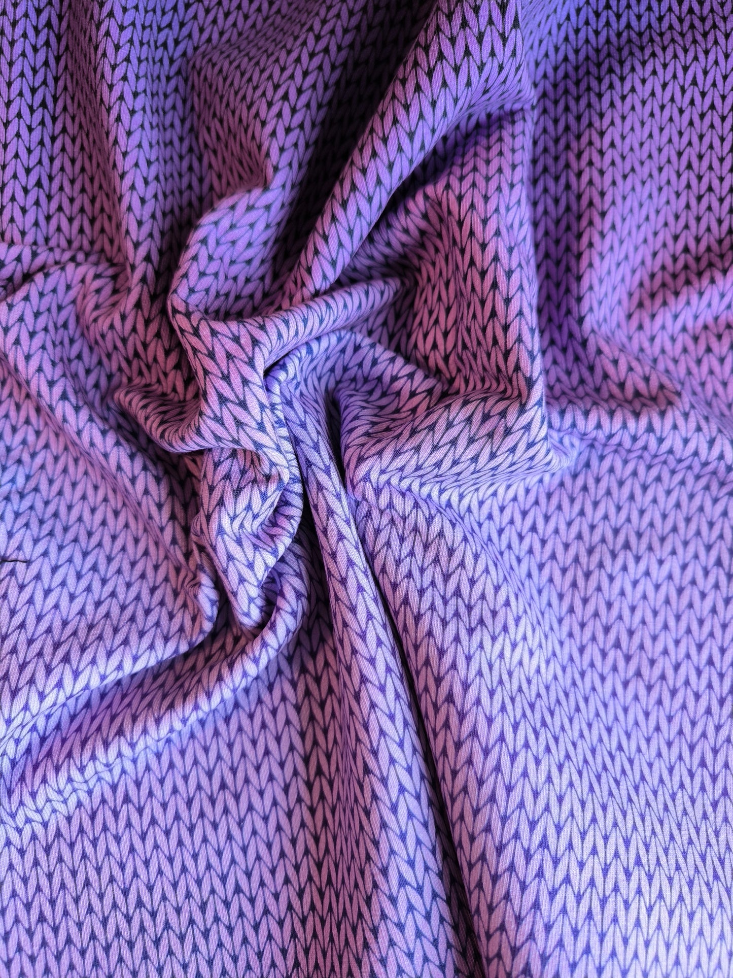 French Terry lila Fischgräten