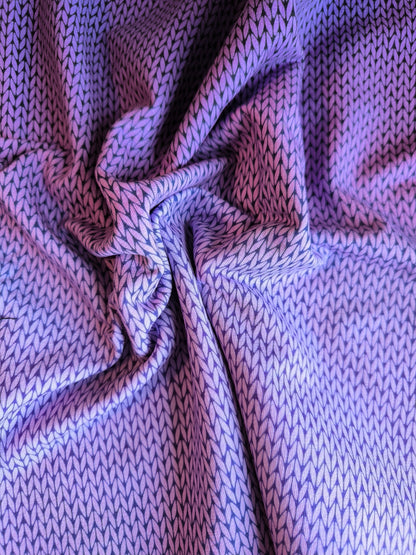 French Terry lila Fischgräten