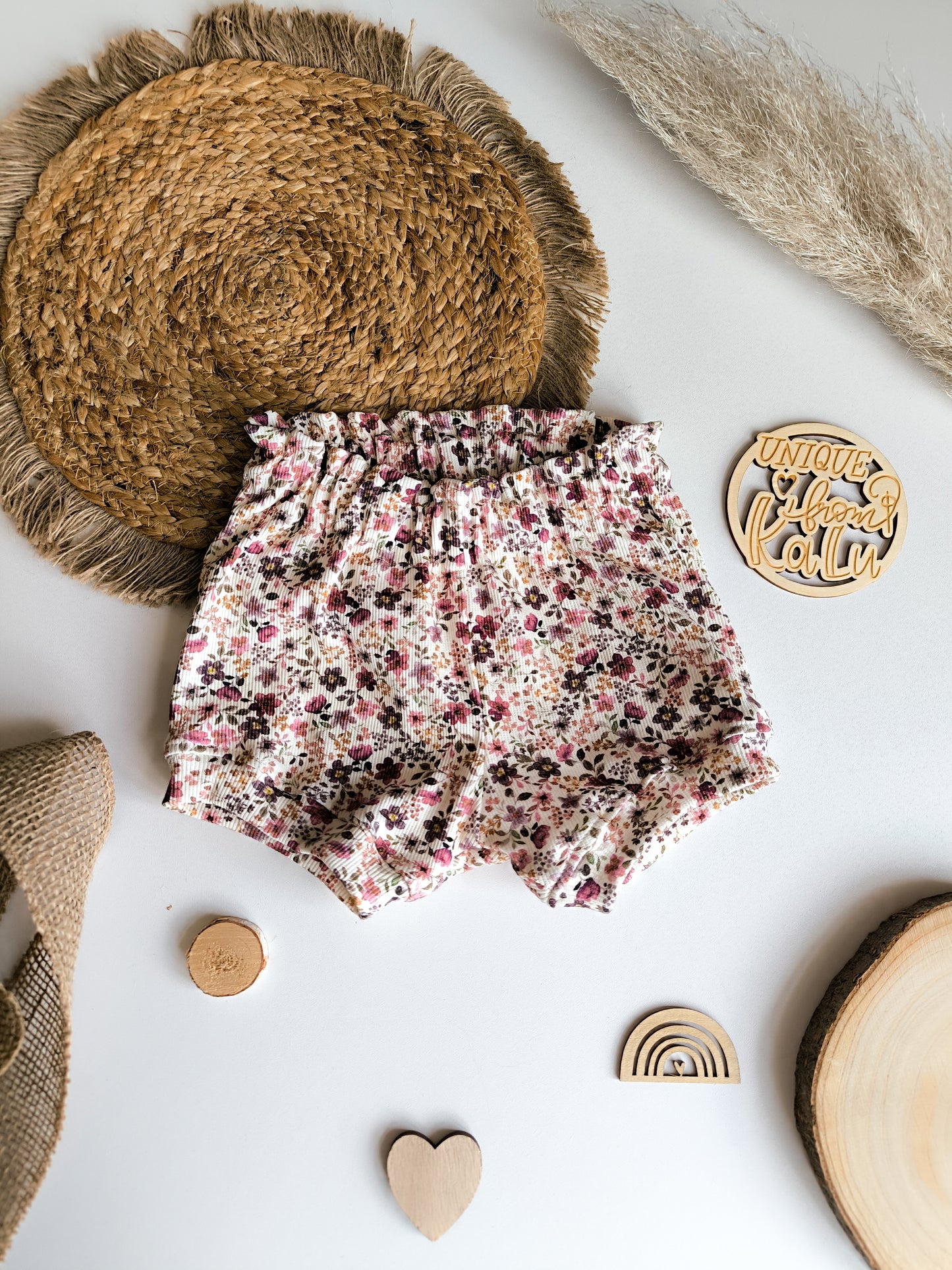 Kurze Mädchen Hose aus Rib Jersey ab gr. 56 - 140