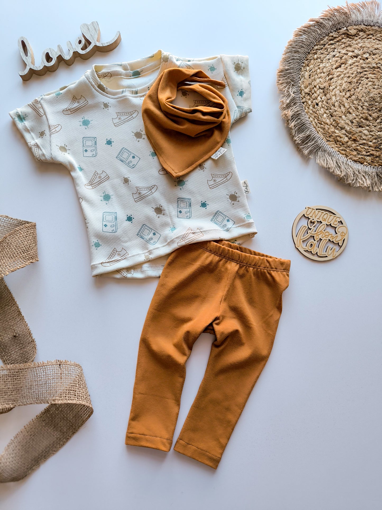 Set kurzes oversize Shirt und Leggings ab Gr. 62 bis 140