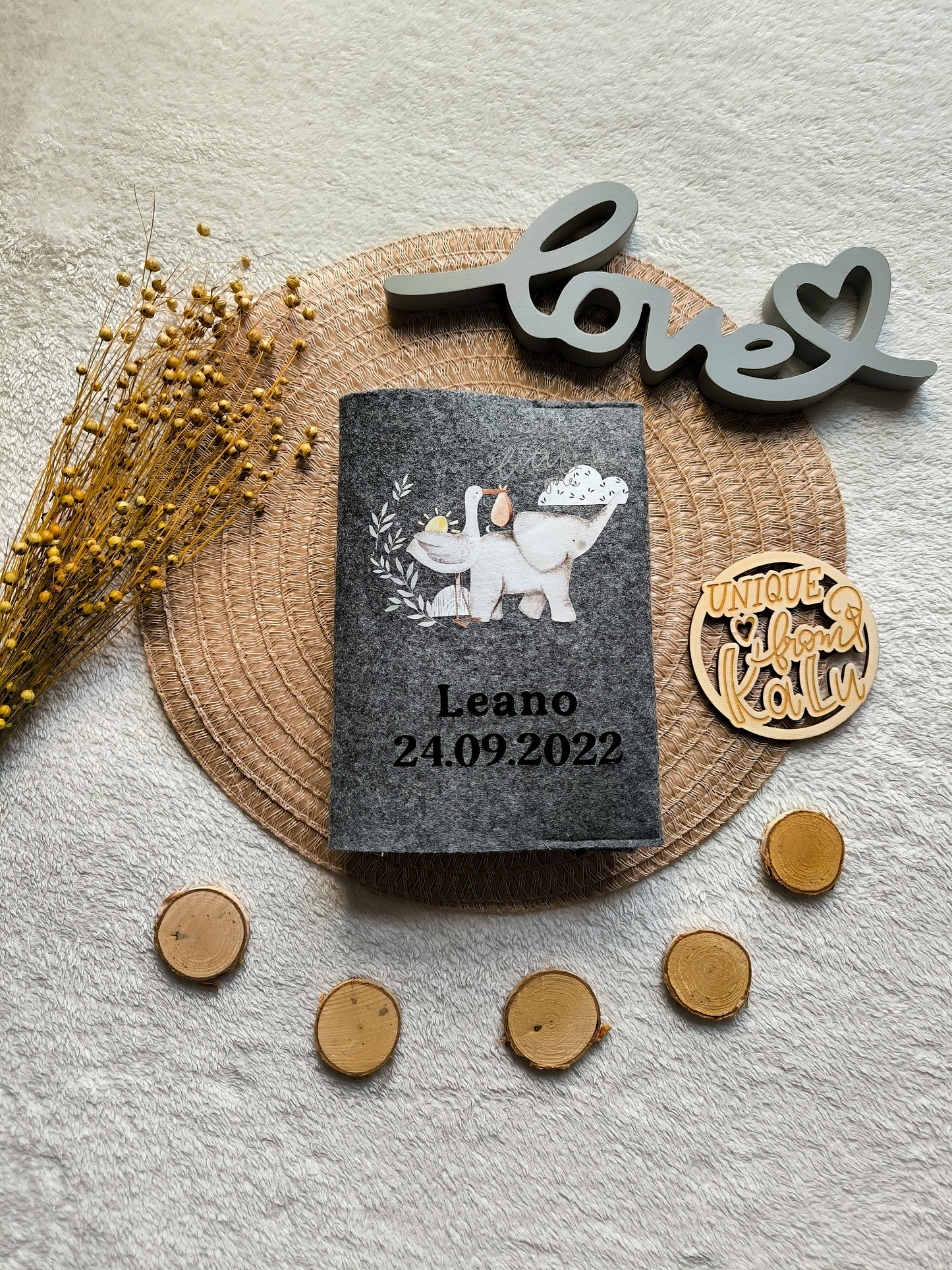 Personalisierte U - Hefthülle / Mutterpass