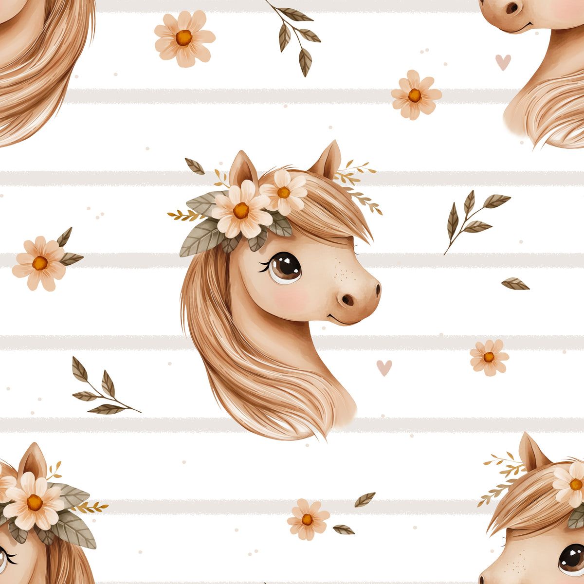 Pferd mit Blume 7