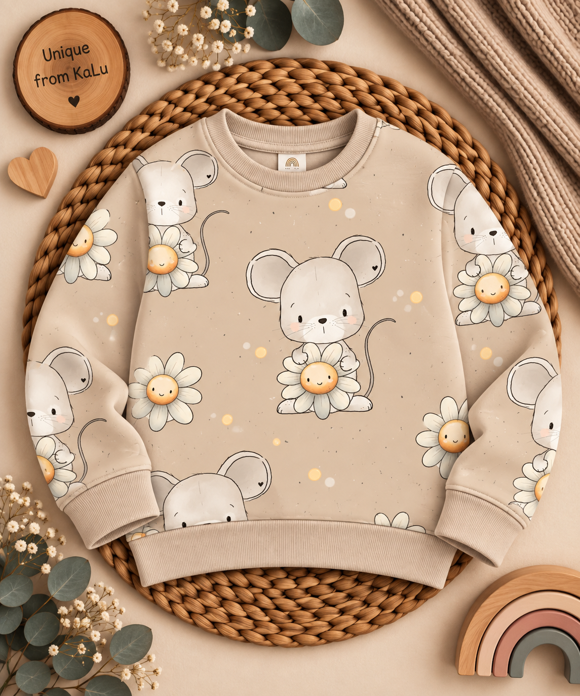 Maus mit Blume