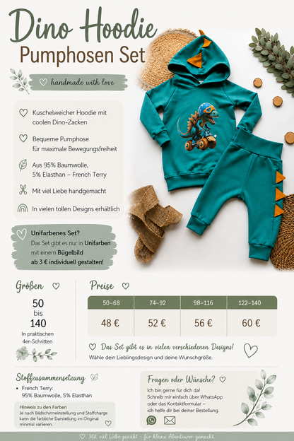 Dino Hoodie & Pumphosen Set gr. 74 - 140