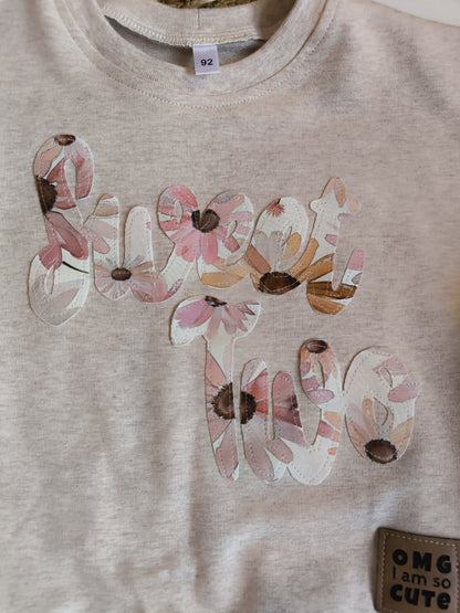 Geburtstagssweater mit Applikation ab gr. 56 - 140