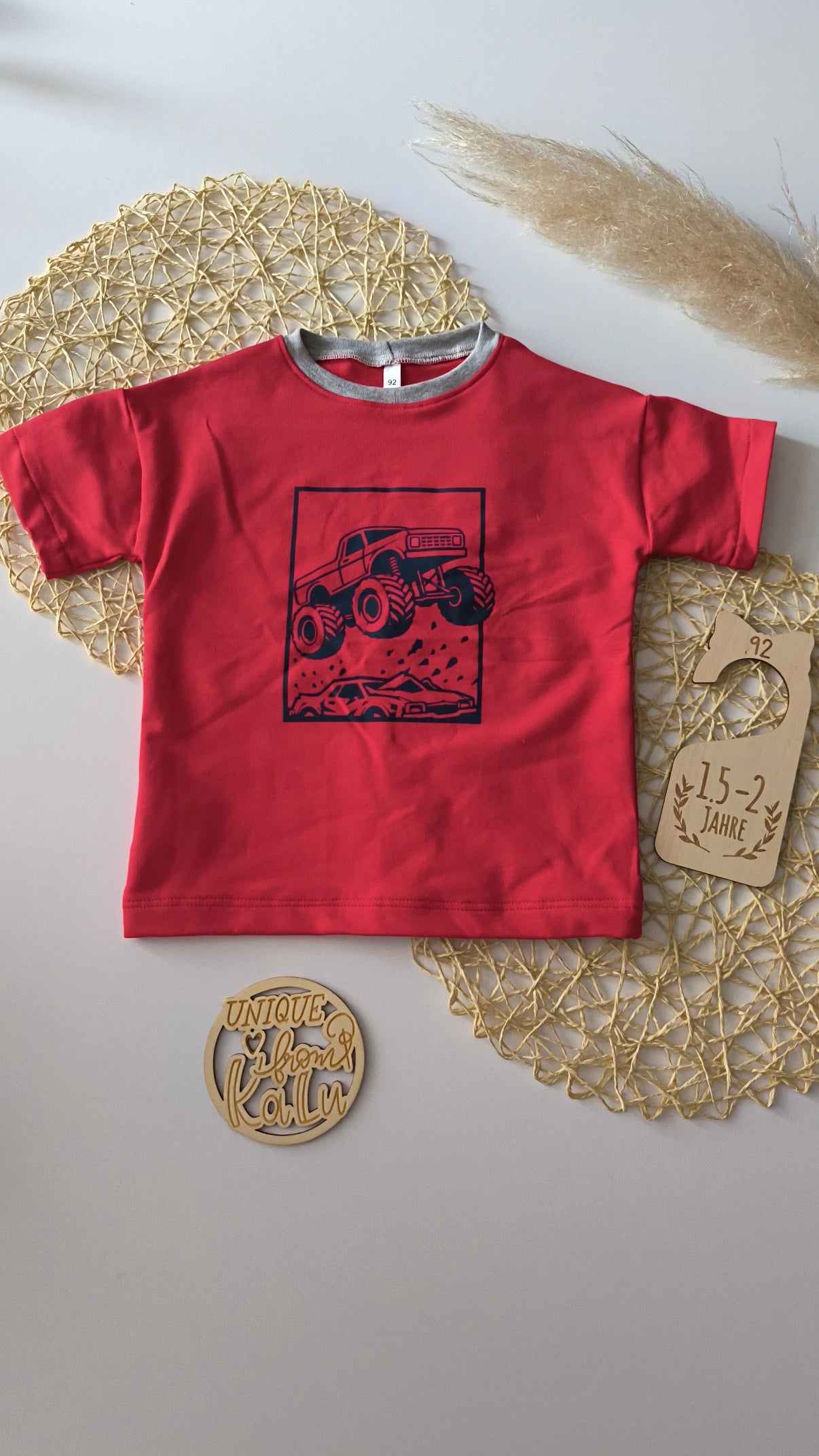 T-Shirt mit Monstertruck plott gr. 92