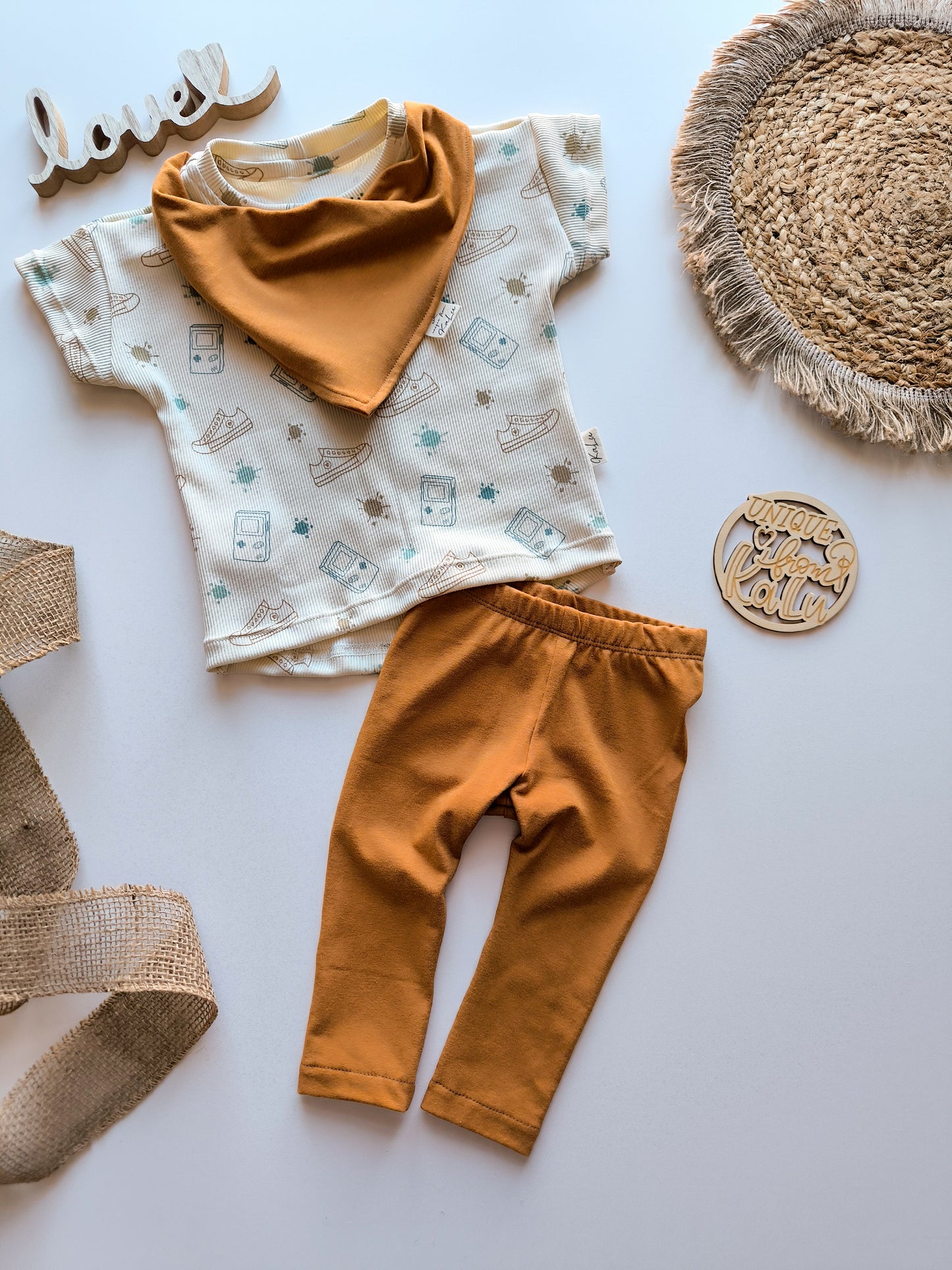 Set kurzes oversize Shirt und Leggings ab Gr. 62 bis 140