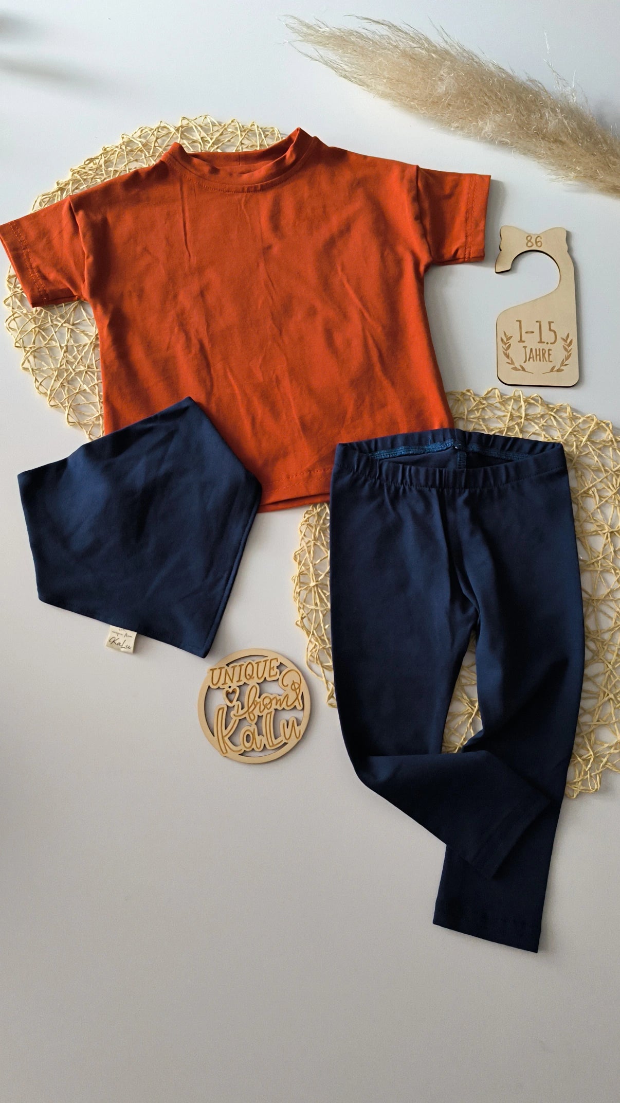 Set T-Shirt mit Halstuch und Leggings gr 86