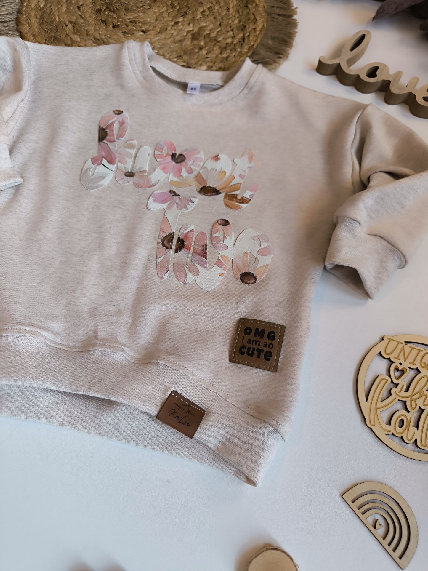 Geburtstagssweater mit Applikation ab gr. 56 - 140