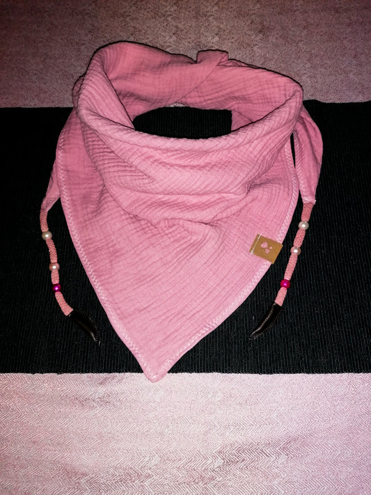 Musselin Dreieckstücher mit Kordel und Perlen ab 7 Jahre