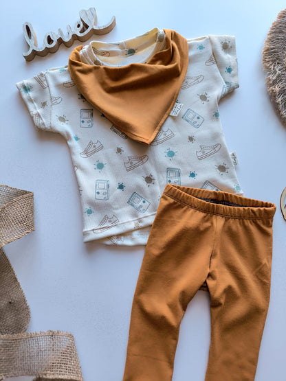 Set kurzes oversize Shirt und Leggings ab Gr. 62 bis 140