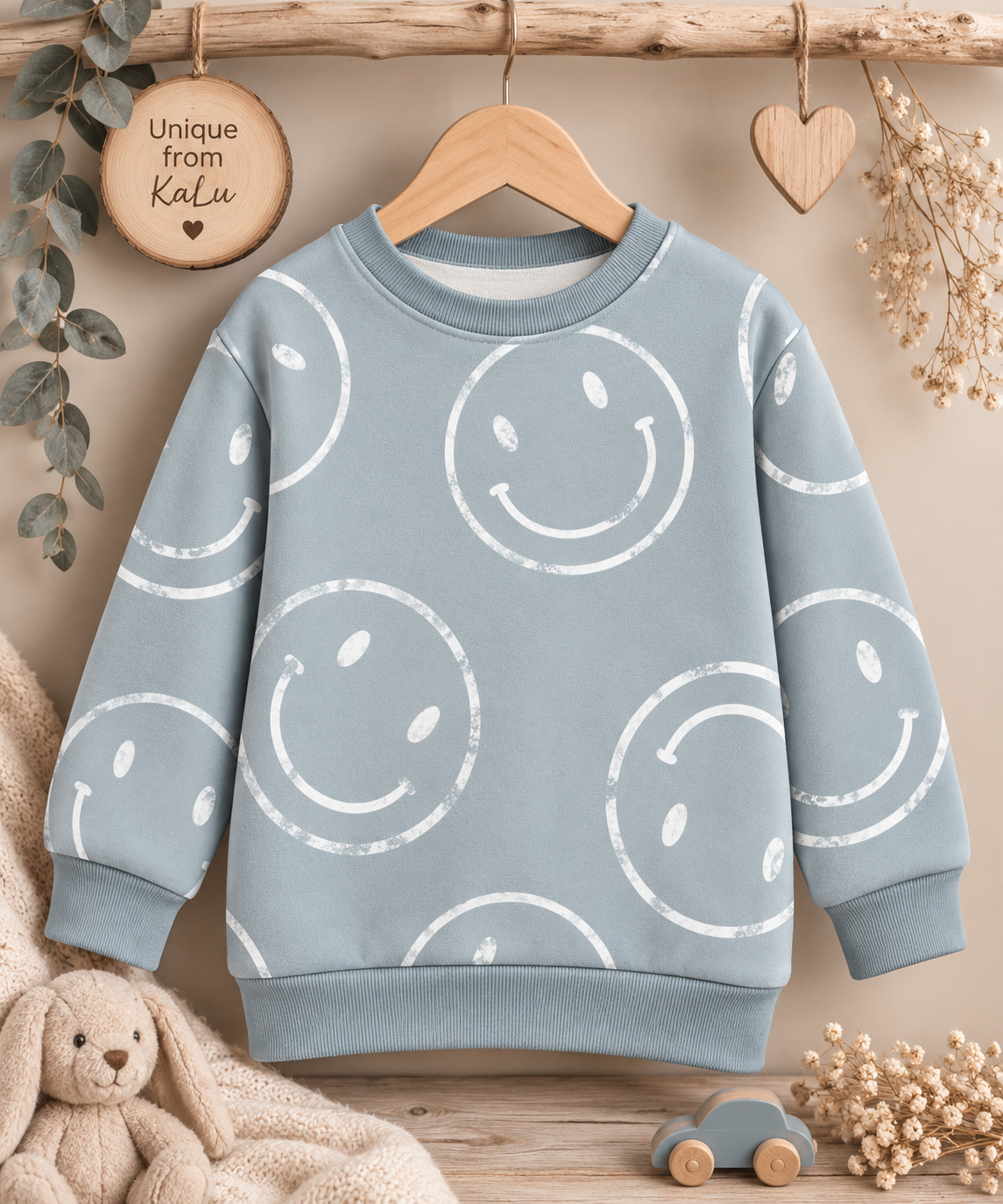 Smiley hellblau
