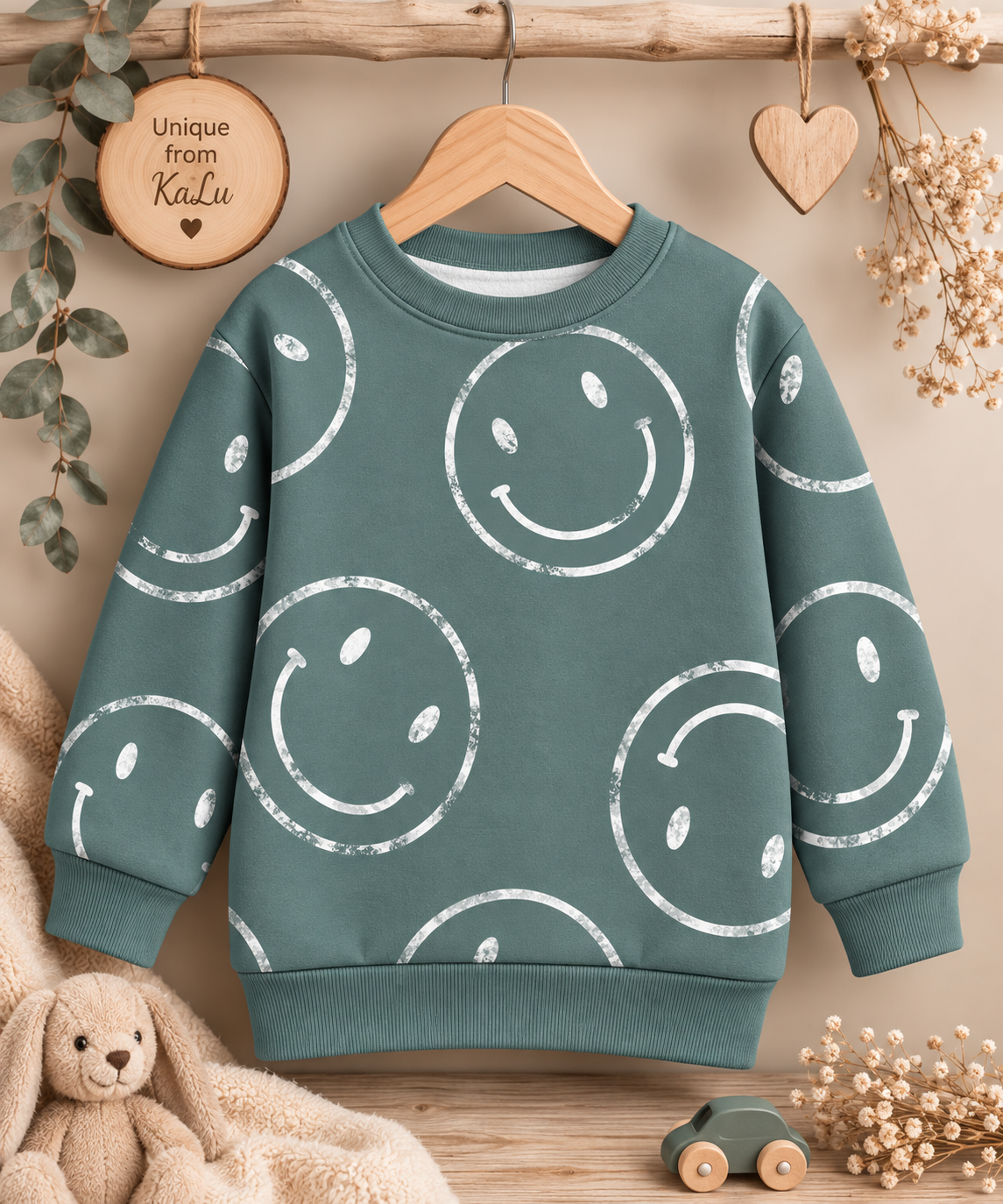 Smiley dunkel blau