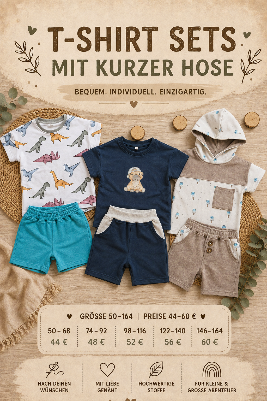 T-Shirt Set mit kurzer Hose